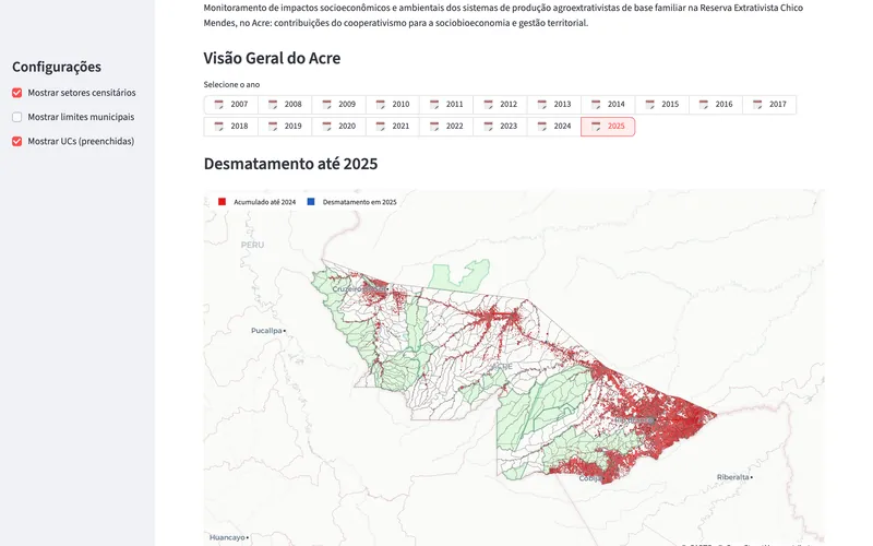 Deforestation monitoring platform for Acre